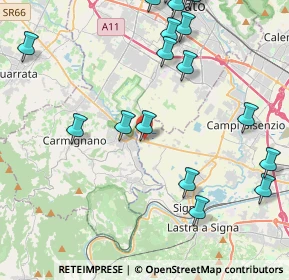 Mappa Via Sant'Angelo, 50013 Campi Bisenzio FI, Italia (5.6685)