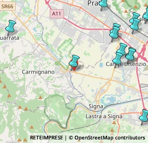 Mappa Via Sant'Angelo, 50013 Campi Bisenzio FI, Italia (6.91118)