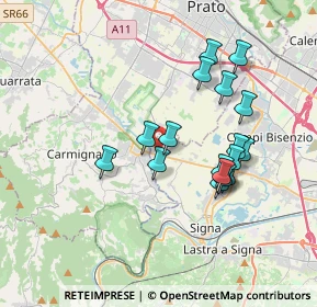 Mappa Via Sant'Angelo, 50013 Campi Bisenzio FI, Italia (3.38588)