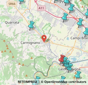 Mappa Via A. Toscanini, 59016 Poggio a Caiano PO, Italia (7.3315)