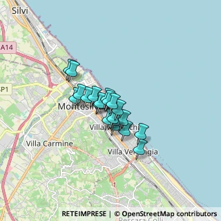 Mappa Via Liguria, 65015 Montesilvano PE, Italia (1.067)
