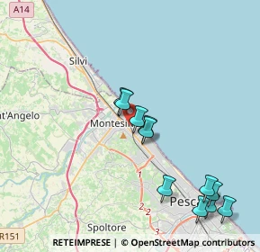 Mappa Via Corno Grande, 65015 Montesilvano PE, Italia (4.33455)