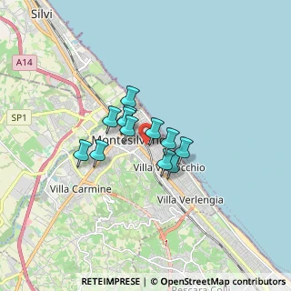 Mappa Via Corno Grande, 65015 Montesilvano PE, Italia (1.08917)