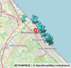 Mappa Via Corno Grande, 65015 Montesilvano PE, Italia (1.28722)