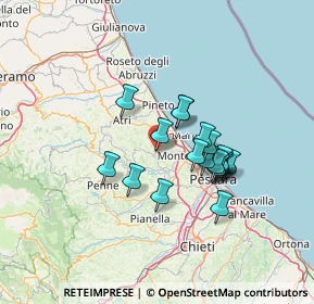 Mappa Via Gabriele D'Annunzio, 65013 Città Sant'Angelo PE, Italia (11.08611)