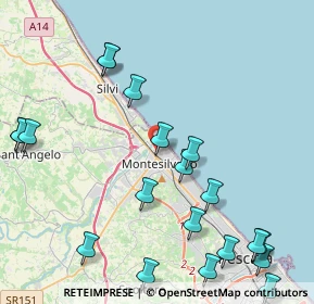 Mappa Via Grecia, 65015 Montesilvano PE, Italia (5.6095)