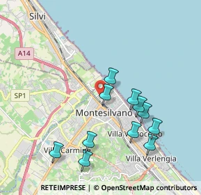 Mappa Via Grecia, 65015 Montesilvano PE, Italia (2.03818)