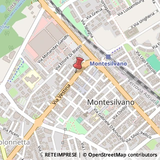 Mappa Via Vestina, 28, 65015 Montesilvano, Pescara (Abruzzo)