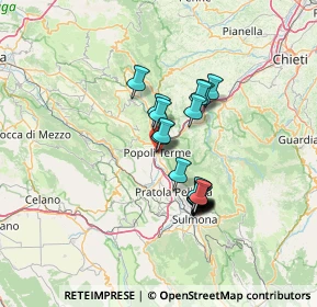Mappa Via Majella, 65026 Popoli PE, Italia (11.0765)