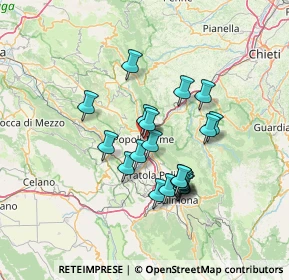 Mappa Via Majella, 65026 Popoli PE, Italia (11.9795)