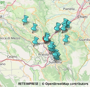 Mappa Via Majella, 65026 Popoli PE, Italia (11.3175)