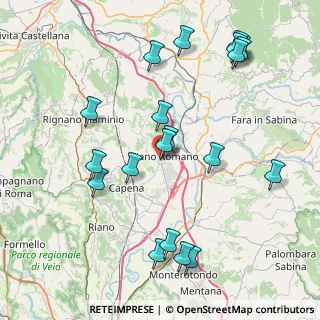 Mappa Piazza della Libertà, 00065 Fiano Romano RM, Italia (9.6535)