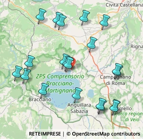 Mappa Via settevene palo est, 00069 Trevignano Romano RM, Italia (9.469)