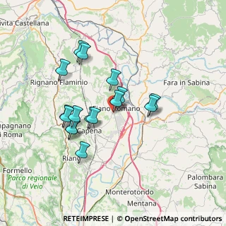 Mappa Via Guido Rossa, 00065 Fiano Romano RM, Italia (6.535)