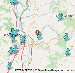 Mappa Via Giuseppe Rossetti, 02032 Fara in Sabina RI, Italia (6.3885)