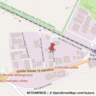 Mappa Via Luciano Lama, 66054 Zona Industriale Porto di Vasto CH, Italia, 66054 Vasto, Chieti (Abruzzo)