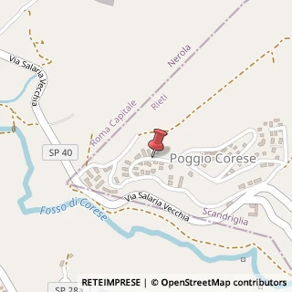 Mappa Via delle Querce, 15, 02038 Poggio Corese RI, Italia, 02038 Scandriglia, Rieti (Lazio)