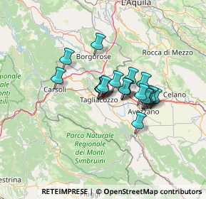 Mappa S.S. 5 Tiburtina, 67069 Tagliacozzo AQ, Italia (9.426)