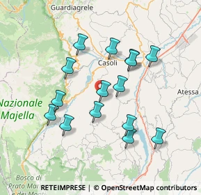 Mappa Contrada S. Sebastiano, 66010 Gessopalena CH, Italia (7.06067)