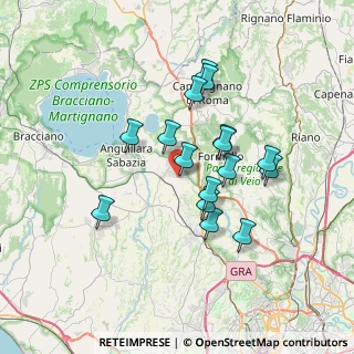 Mappa Via di Baccanello, 00123 Cesano RM, Italia (6.3275)