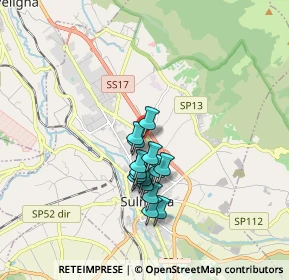 Mappa Via Papa Benedetto XV, 67039 Sulmona AQ, Italia (1.37267)
