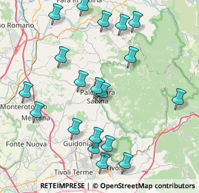 Mappa Via P. Bennicelli, 00018 Palombara Sabina RM, Italia (9.167)