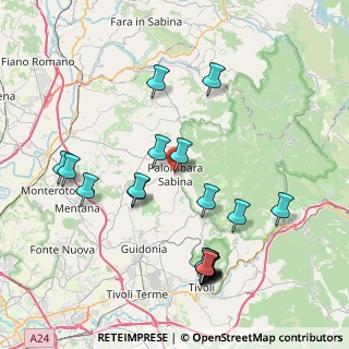 Mappa Via Franco Pompili snc, 00018 Palombara Sabina RM, Italia (9.2605)