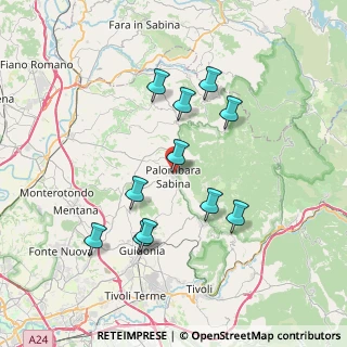 Mappa Palombara Sabina, 00018 Palombara Sabina RM, Italia (7.27545)