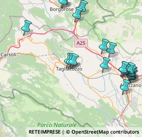 Mappa Via Tiburtina Valeria km 97, 67069 Tagliacozzo AQ, Italia (10.3775)