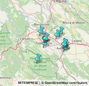 Mappa Via Tiburtina Valeria km 97, 67069 Tagliacozzo AQ, Italia (9.76727)