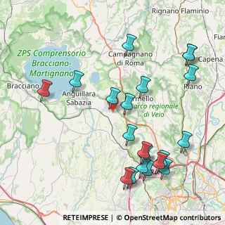 Mappa Via Augusto Ugolini, 00123 Cesano RM, Italia (10.0745)