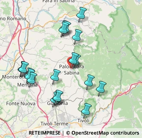 Mappa Via Monte Grappa, 00018 Palombara Sabina RM, Italia (8.4315)