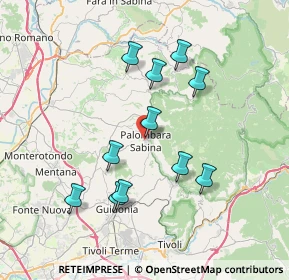 Mappa Via Monte Grappa, 00018 Palombara Sabina RM, Italia (7.25545)