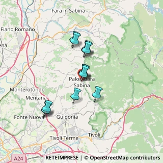 Mappa Via Franco Pompili, 00018 Palombara Sabina RM, Italia (5.96385)