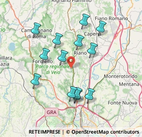 Mappa Via delle Sibille, 00060 Sacrofano RM, Italia (7.52538)