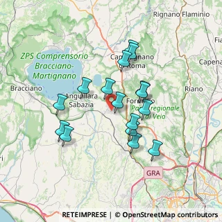 Mappa Via del Ponte degli Incastri, 00123 Cesano RM, Italia (6.48875)