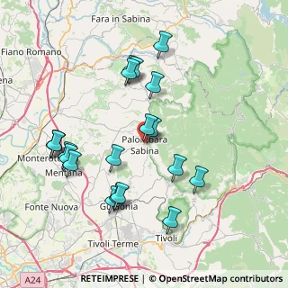 Mappa Via Binaghi, 00018 Palombara Sabina RM, Italia (8.4545)