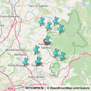 Mappa Via Binaghi, 00018 Palombara Sabina RM, Italia (7.25182)