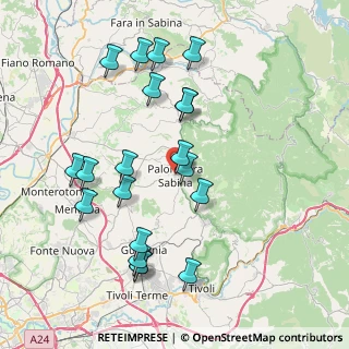 Mappa Via Binaghi, 00018 Palombara Sabina RM, Italia (8.6035)
