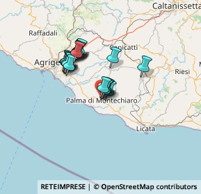 Mappa Via Pietro Nenni, 92020 Palma di Montechiaro AG, Italia (11.4465)