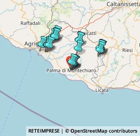 Mappa Via Lorenzo Panepinto, 92020 Palma di Montechiaro AG, Italia (10.932)