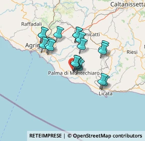 Mappa Via Lorenzo Panepinto, 92020 Palma di Montechiaro AG, Italia (12.11167)