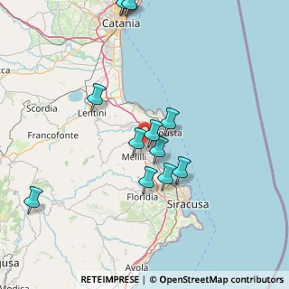 Mappa SP ex SS 114 - Km 135+415, 96011 Augusta SR, Italia (18.06667)