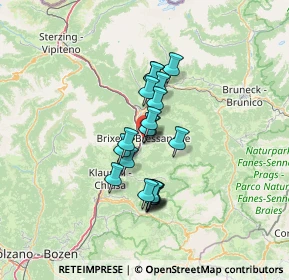 Mappa Vicolo dei Cappuccini, 39042 Bressanone BZ, Italia (9.3975)