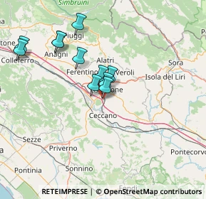 Mappa Via Colle del Vescovo, 03100 Frosinone FR, Italia (13.78455)