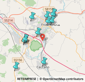 Mappa Via Colle del Vescovo, 03100 Frosinone FR, Italia (4.18417)