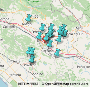 Mappa Valle Fioretta, 03023 Ceccano FR, Italia (10.3555)