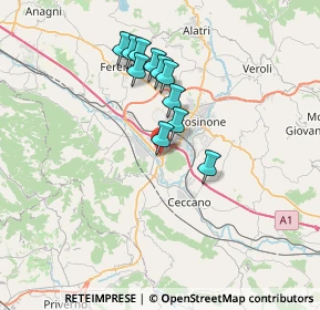 Mappa Via Morolense, 03100 Frosinone FR, Italia (6.12727)