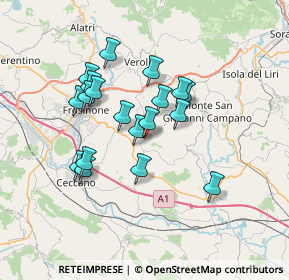 Mappa Via Aldo Moro, 03027 Ripi FR, Italia (6.30526)