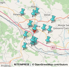 Mappa Via Valle Contessa, 03100 Frosinone FR, Italia (6.52286)